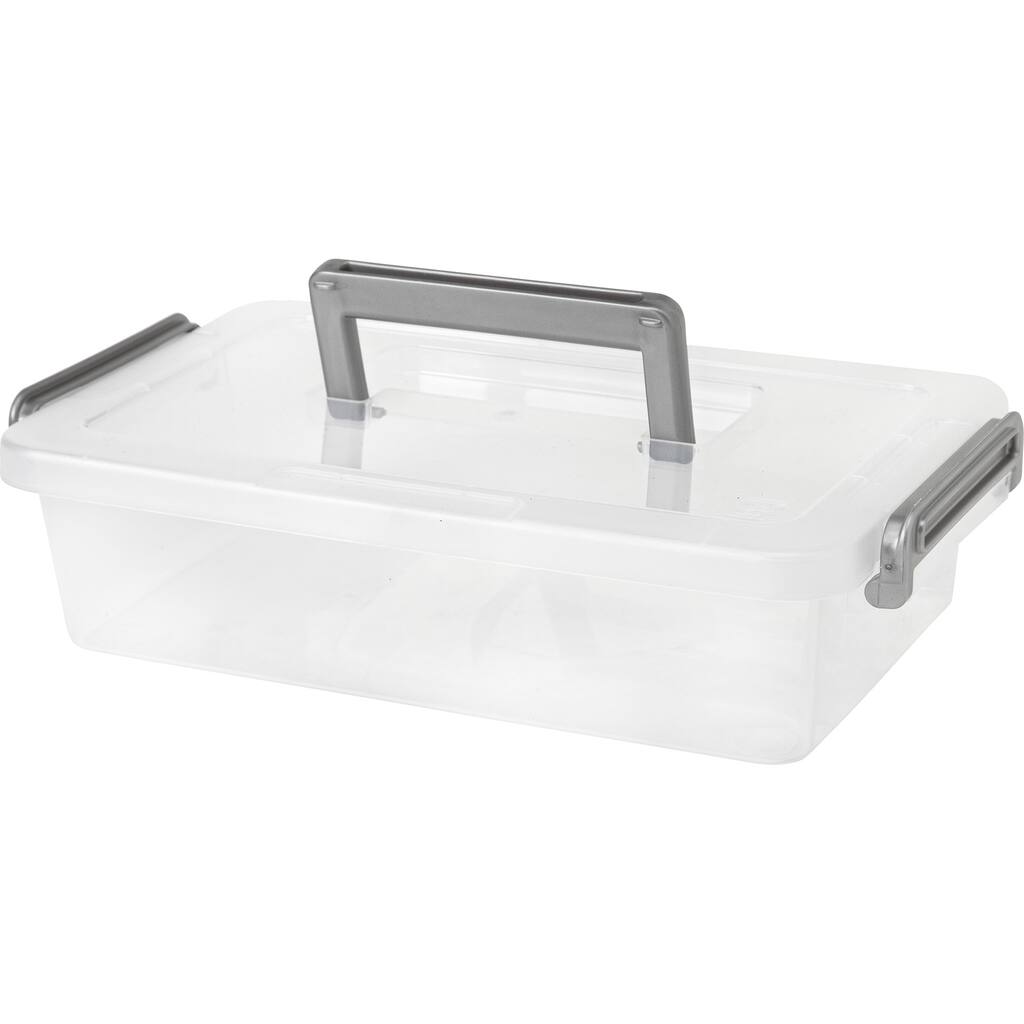 Plastic Storage Bo 2 7 Quart Latched Clear Containers